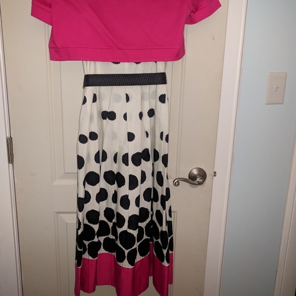 Jessica Howard Black White Polka Dots with Pink - Picture 2 of 3